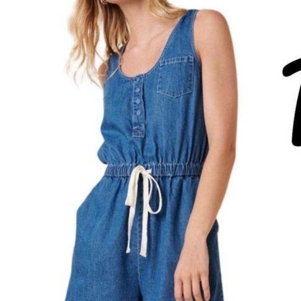 Denim romper